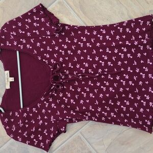 Purple Floral Women's Top